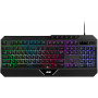 Клавіатура мембранна 2E GAMING KG315 110key, USB-A, EN/UA, RGB, чорний
