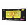 Клавіатура мембранна 2E GAMING KG315 110key, USB-A, EN/UA, RGB, жовтий