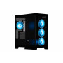 Корпус 2E GAMING Fantom GK701B без БЖ 2xUSB3.0, 1xUSBType-C, 4x120мм ARGB, VGA 400мм, LCS ready, контролер з пультом, TG Side/Front Panel, mATX, чорний