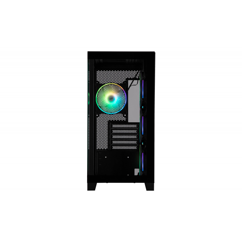 Корпус 2E GAMING Fantom GK701B без БЖ 2xUSB3.0, 1xUSBType-C, 4x120мм ARGB, VGA 400мм, LCS ready, контролер з пультом, TG Side/Front Panel, mATX, чорний