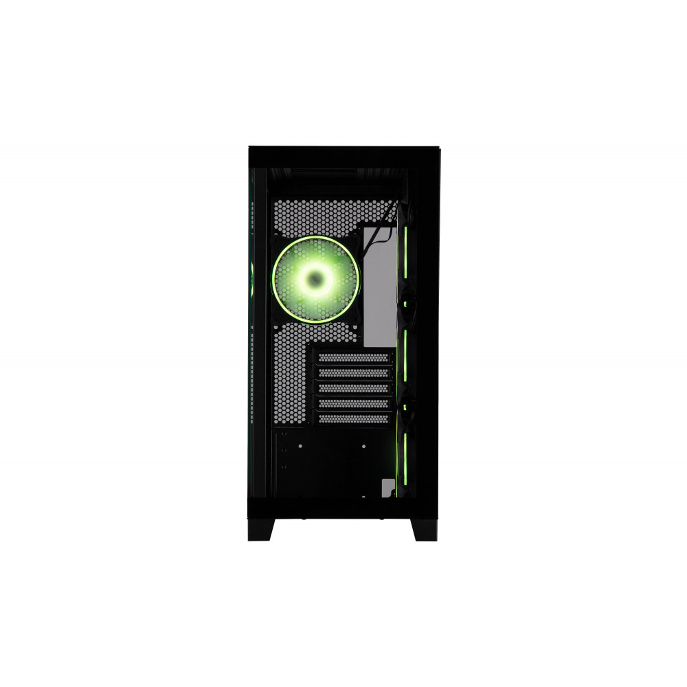 Корпус 2E GAMING Fantom GK701B без БЖ 2xUSB3.0, 1xUSBType-C, 4x120мм ARGB, VGA 400мм, LCS ready, контролер з пультом, TG Side/Front Panel, mATX, чорний