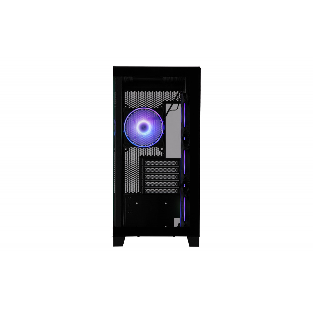 Корпус 2E GAMING Fantom GK701B без БЖ 2xUSB3.0, 1xUSBType-C, 4x120мм ARGB, VGA 400мм, LCS ready, контролер з пультом, TG Side/Front Panel, mATX, чорний