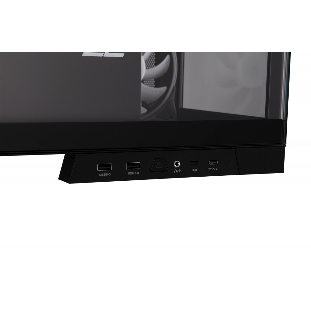Корпус 2E GAMING Fantom GK701B без БЖ 2xUSB3.0, 1xUSBType-C, 4x120мм ARGB, VGA 400мм, LCS ready, контролер з пультом, TG Side/Front Panel, mATX, чорний
