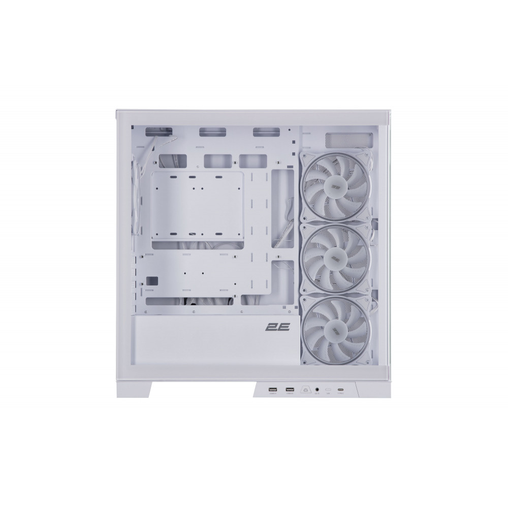 Корпус 2E GAMING Fantom GK701W без БЖ 2xUSB3.0, 1xUSBType-C, 4x120мм ARGB, VGA 400мм, LCS ready, контролер з пультом, TG Side/Front Panel, mATX, білий