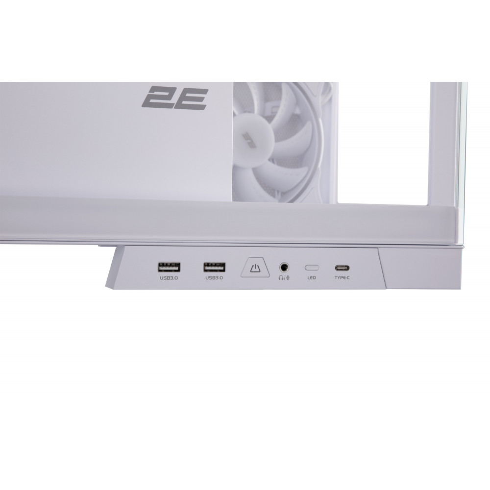 Корпус 2E GAMING Fantom GK701W без БЖ 2xUSB3.0, 1xUSBType-C, 4x120мм ARGB, VGA 400мм, LCS ready, контролер з пультом, TG Side/Front Panel, mATX, білий