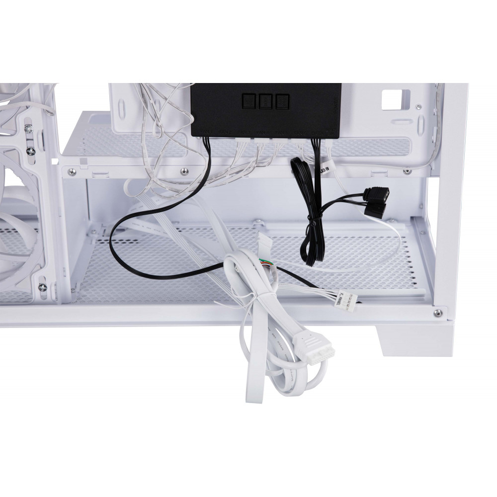 Корпус 2E GAMING Fantom GK701W без БЖ 2xUSB3.0, 1xUSBType-C, 4x120мм ARGB, VGA 400мм, LCS ready, контролер з пультом, TG Side/Front Panel, mATX, білий