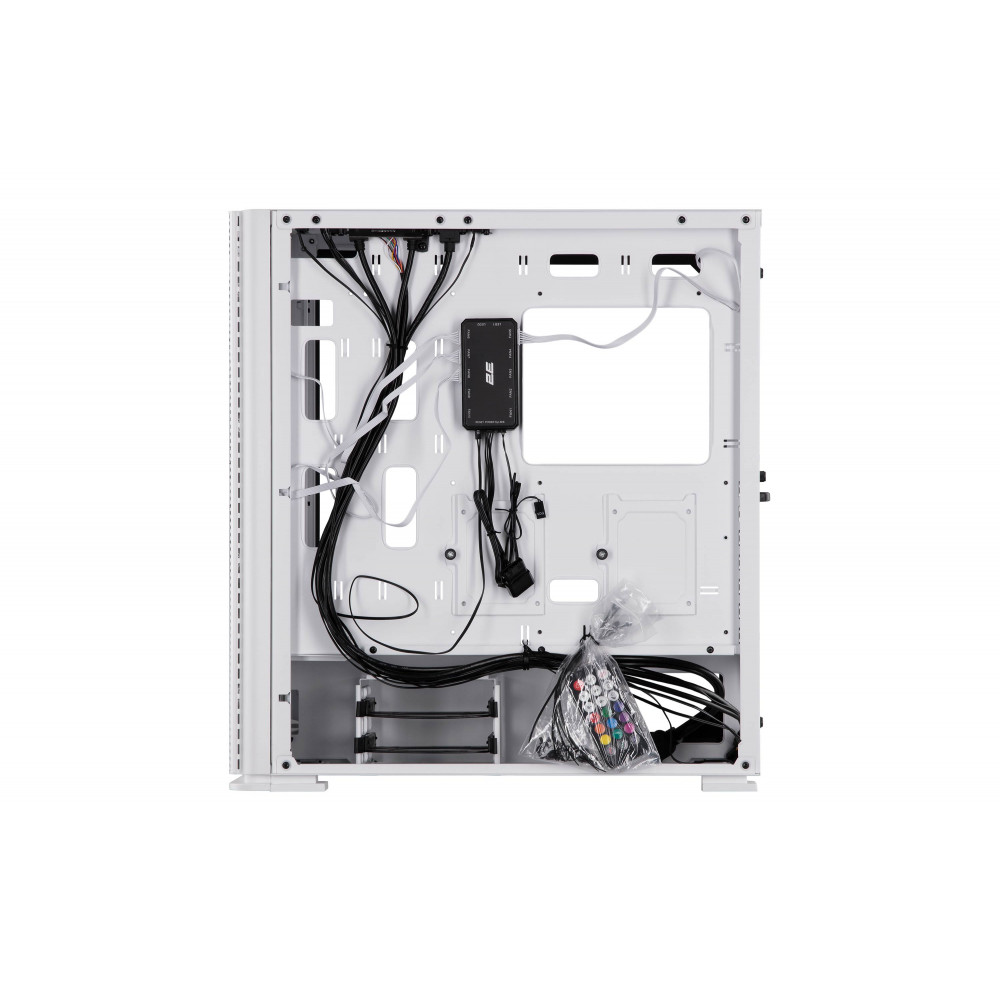Корпус 2E GAMING Vertex GI01W без БЖ 2xUSB3.0, 1xUSBType-C, 3x140мм ARGB, 1x120мм ARGB, VGA 380мм, LCS ready, контролер з пультом, TG Side Panel, EATX, білий