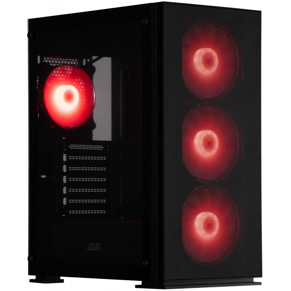 Корпус 2E GAMING Virtus Neo G3301N без БЖ 2xUSB3.0, 1xUSB2.0, 3x140мм ARGB, 1x120мм ARGB,  VGA 340мм, LCS ready, контролер з пультом, TG Side Panel, ATX, чорний