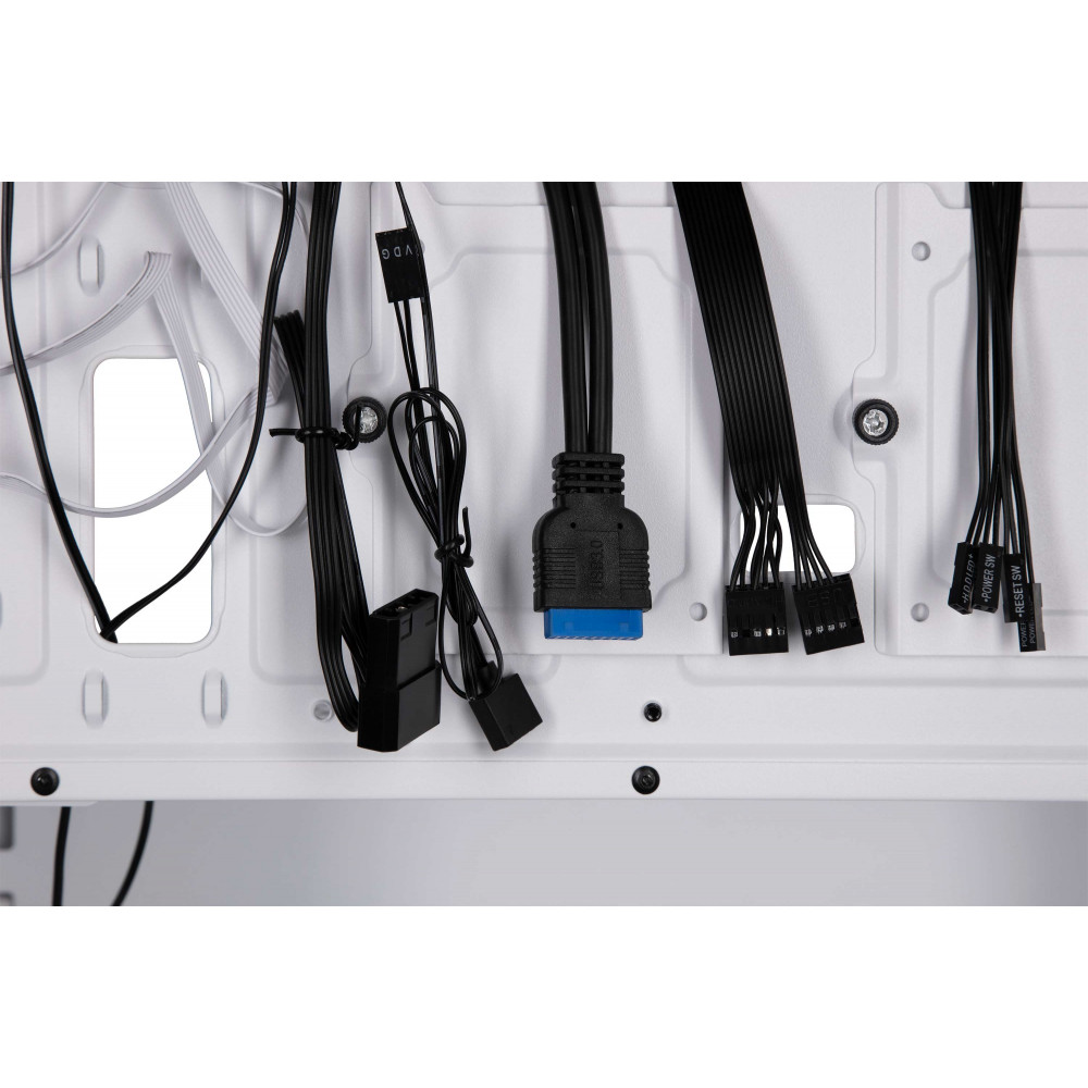 Корпус 2E GAMING Virtus Neo G3301NW без БЖ 2xUSB3.0, 1xUSB2.0, 3x140мм ARGB, 1x120мм ARGB, VGA 340мм, LCS ready, контролер з пультом, TG Side Panel, ATX, білий