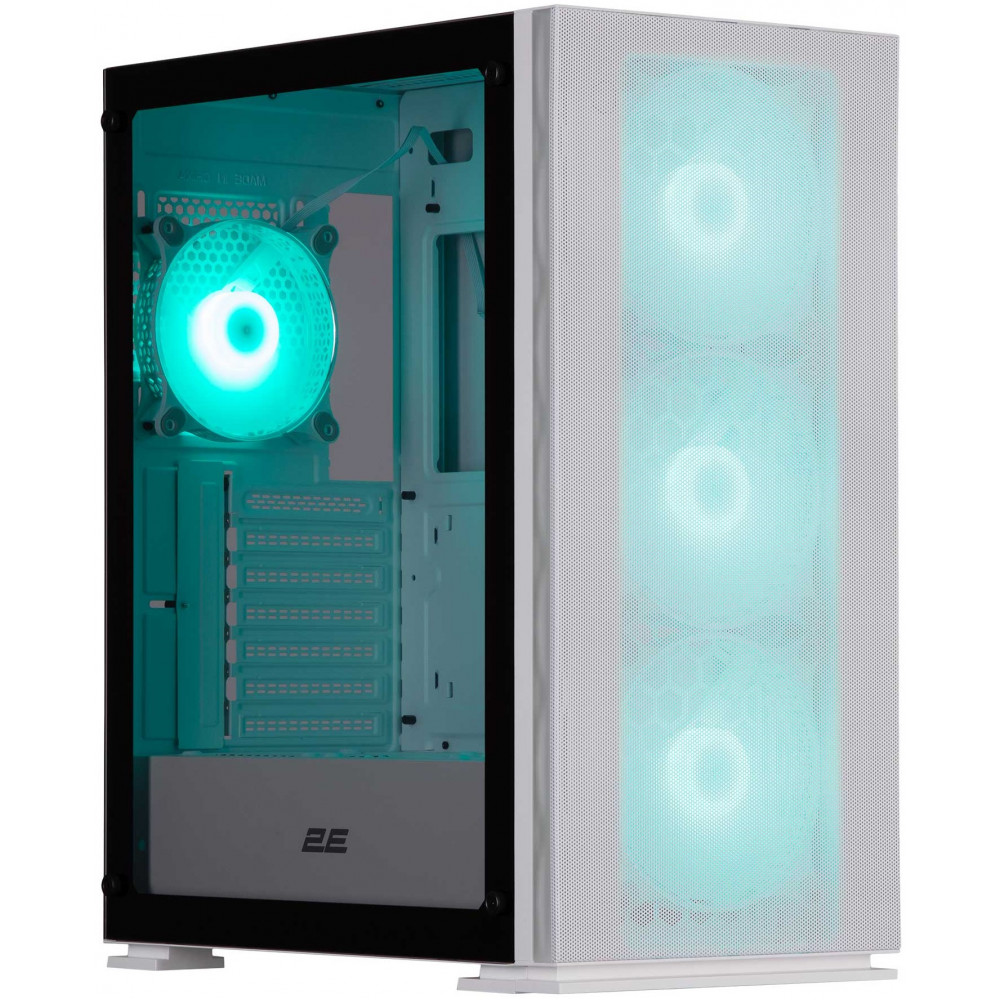 Корпус 2E GAMING Virtus Neo G3301NW без БЖ 2xUSB3.0, 1xUSB2.0, 3x140мм ARGB, 1x120мм ARGB, VGA 340мм, LCS ready, контролер з пультом, TG Side Panel, ATX, білий