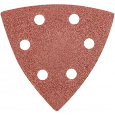 Шліфувальний папір трикутний GRAPHITE, 5шт, на липучці, тип DELTA 93x93мм, K80