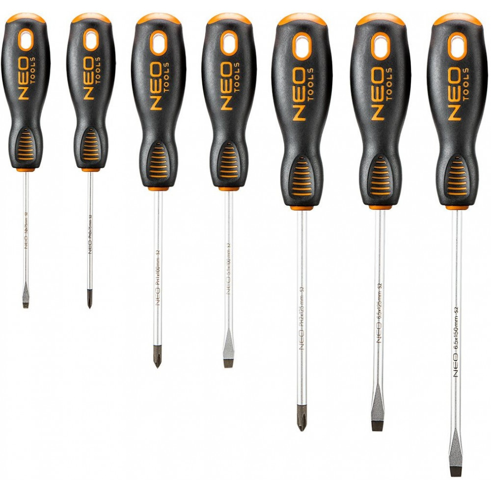 Викрутки Neo Tools набір 7шт, SL,PH, сталь S2
