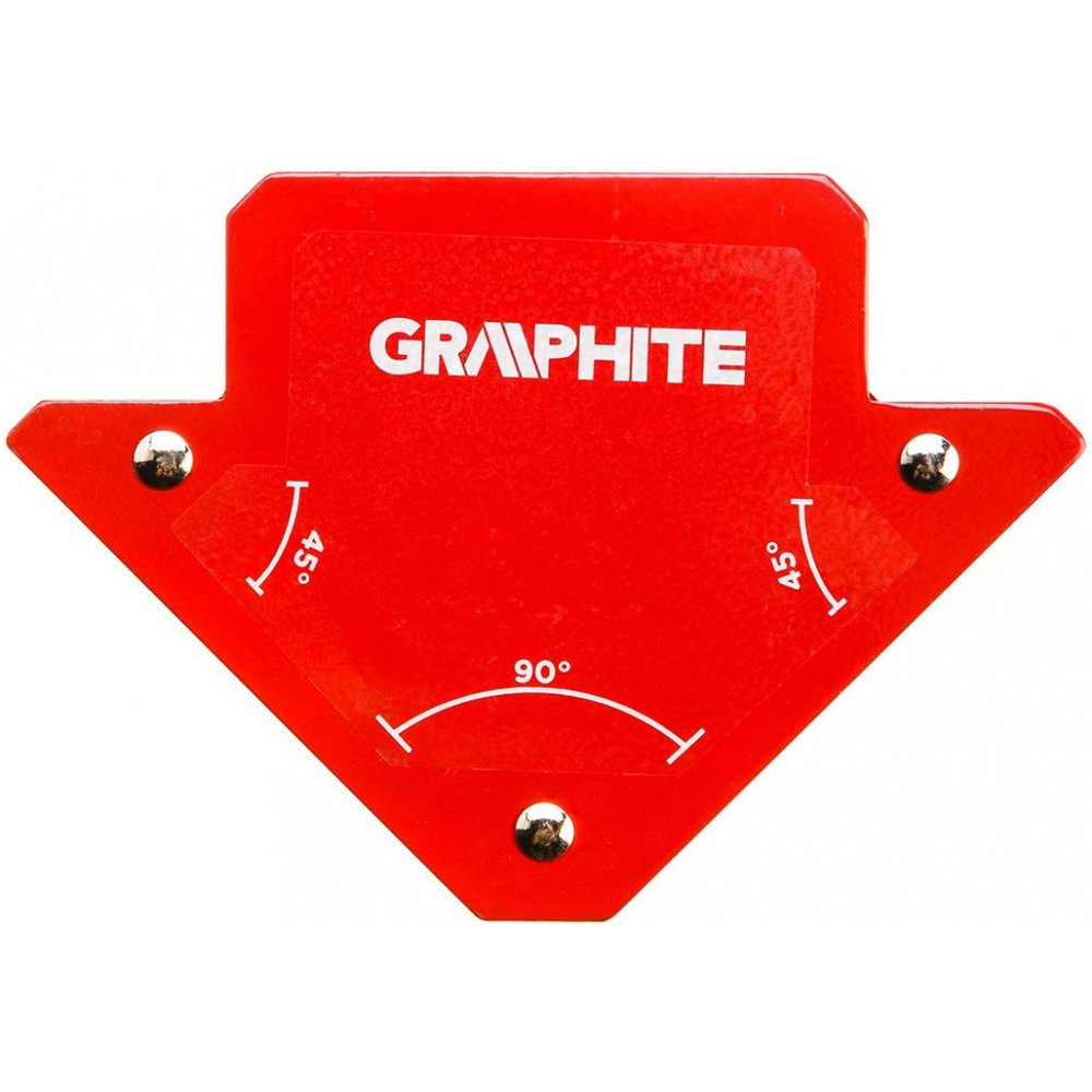 Кутник зварювальний GRAPHITE 56H901 магнітний 82x120x13мм макс.вантажопідйомність кут 45/90° 11.4кг