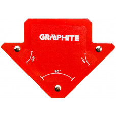 Кутник зварювальний GRAPHITE 56H901 магнітний 82x120x13мм макс.вантажопідйомність кут 45/90° 11.4кг