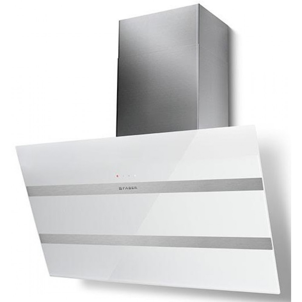Витяжка Faber похила, 80см, 1219м.куб/год, Steelmax Ev8 Led Wh A80, белий/нерж