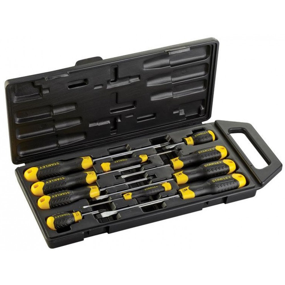 Викрутки Stanley CushionGrip набір 10шт, SL,PH, кейс