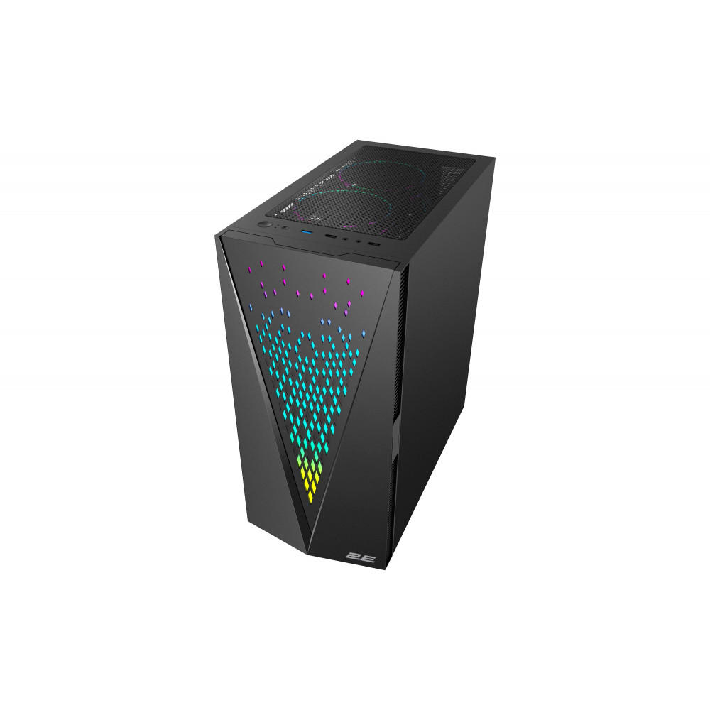 Корпус 2E GAMING Galaxy G2055 без БЖ 2xUSB3.0, 1xUSB2.0, 3x120мм ARGB, VGA 345мм, LCS ready, HUB, TG Side Panel, ATX, чорний