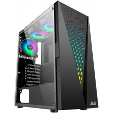 Корпус 2E GAMING Galaxy G2055 без БЖ 2xUSB3.0, 1xUSB2.0, 3x120мм ARGB, VGA 345мм, LCS ready, HUB, TG Side Panel, ATX, чорний