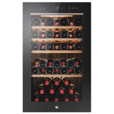 Холодильник Haier для вина, 82x49.7х58, холод.відд.-118л, зон - 1, бут-49, ST, дисплей, чорний