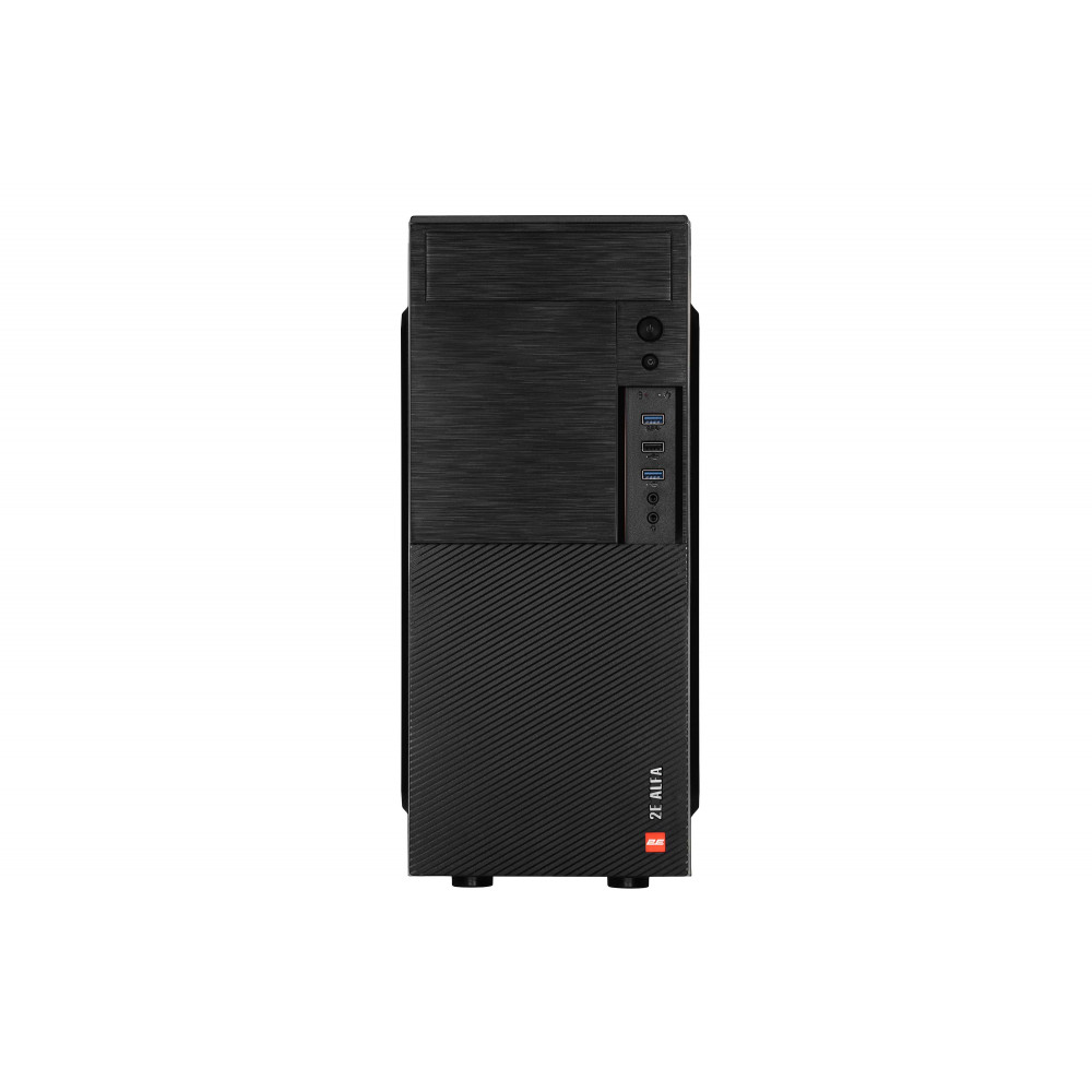 Корпус 2E Alfa E190-3U без БЖ 2xUSB3.0, 1xUSB2.0, VGA 320мм, ATX, чорний