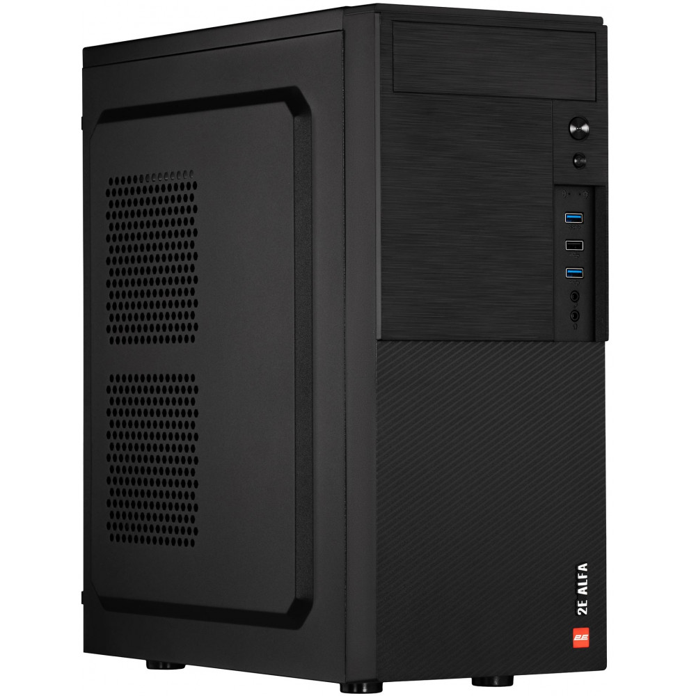 Корпус 2E Alfa E190-3U без БЖ 2xUSB3.0, 1xUSB2.0, VGA 320мм, ATX, чорний