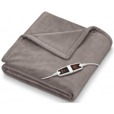 Електроковдра Beurer, від мережі, 200х150см, 150Вт, 6 режимів, фліс, сірий