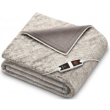 Електроковдра Beurer, від мережі, 200х150см, 150Вт, 6 режимів, фліс, плюш, сірий