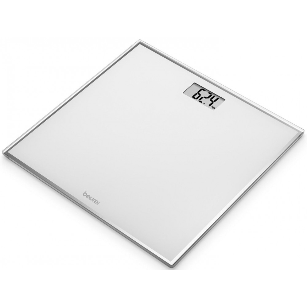 Ваги Beurer підлогові, 150кг, CR2032x1, в комплекті, скло, білий