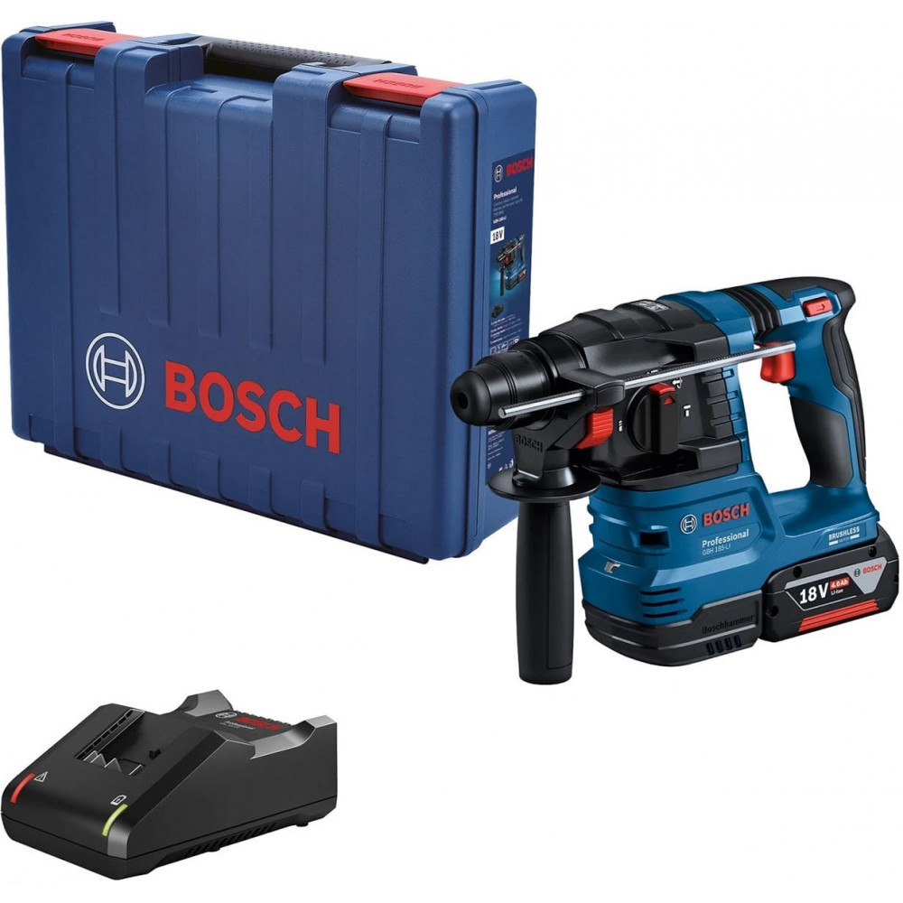 Перфоратор акумуляторний Bosch Professional GBH 185-LI SDS-Plus 18В акб 1х4А·год 1.9Дж 2.3кг