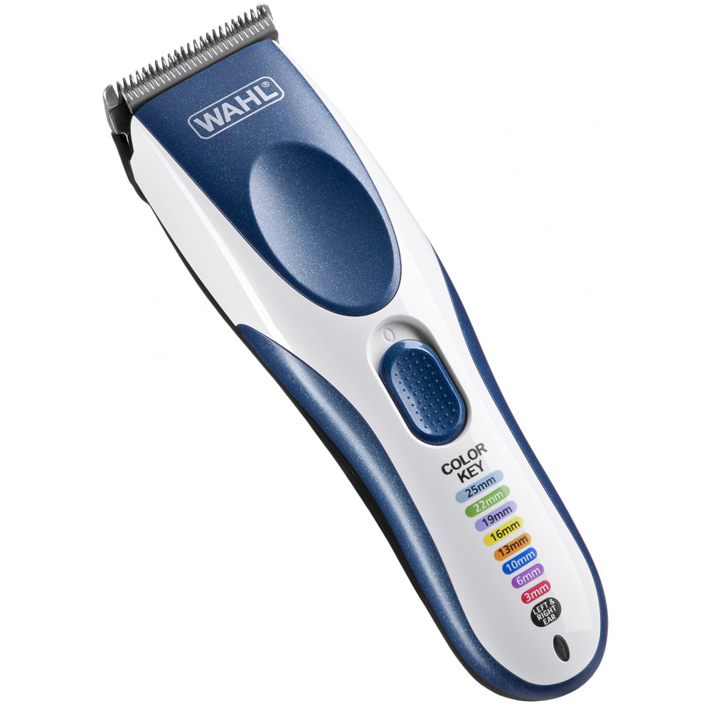 Набір для стрижки WAHL Color Pro Cordless, мережа+акум., тример,гребінець,ножиці, сталь, синій