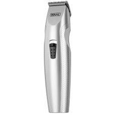 Тример WAHL Mustache & Beard, для бороди і вусів, ААx3, роторний мотор, насадок-4, тример для носа, підставка, сталь, сірий