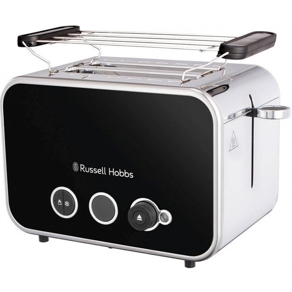Тостер Russell Hobbs Distinctions 2-Slice 1670Вт, підігрів, розморожування, пластик, чорний