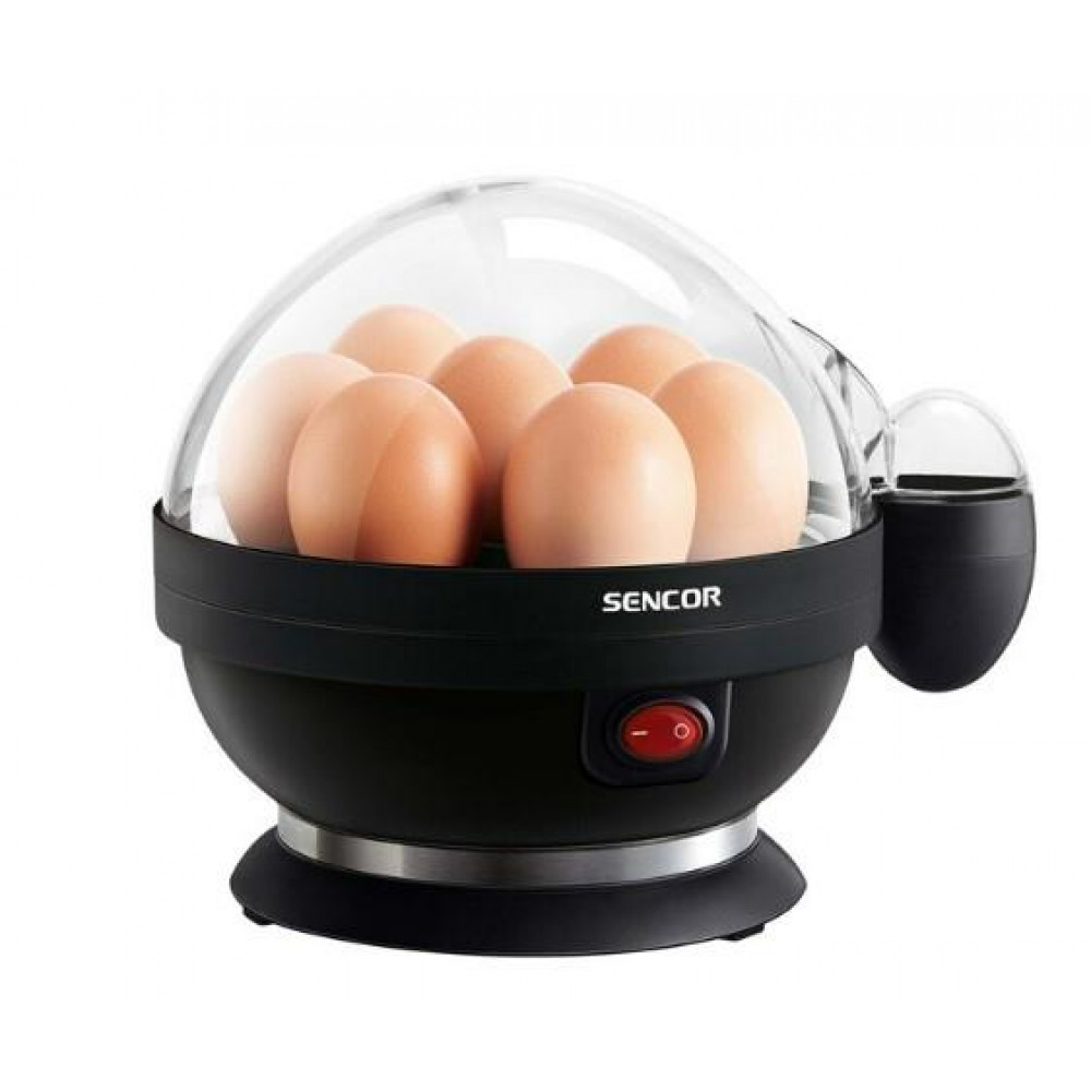 Яйцеварка Sencor, 380Вт, механічне керув., 3 рівня приготування, на 7 яєць, пластик, чорний