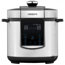 Мультиварка-скороварка Ardesto, 900Вт, чаша-6л, електронне керув., книга рецептів, метал/пластик, сірий