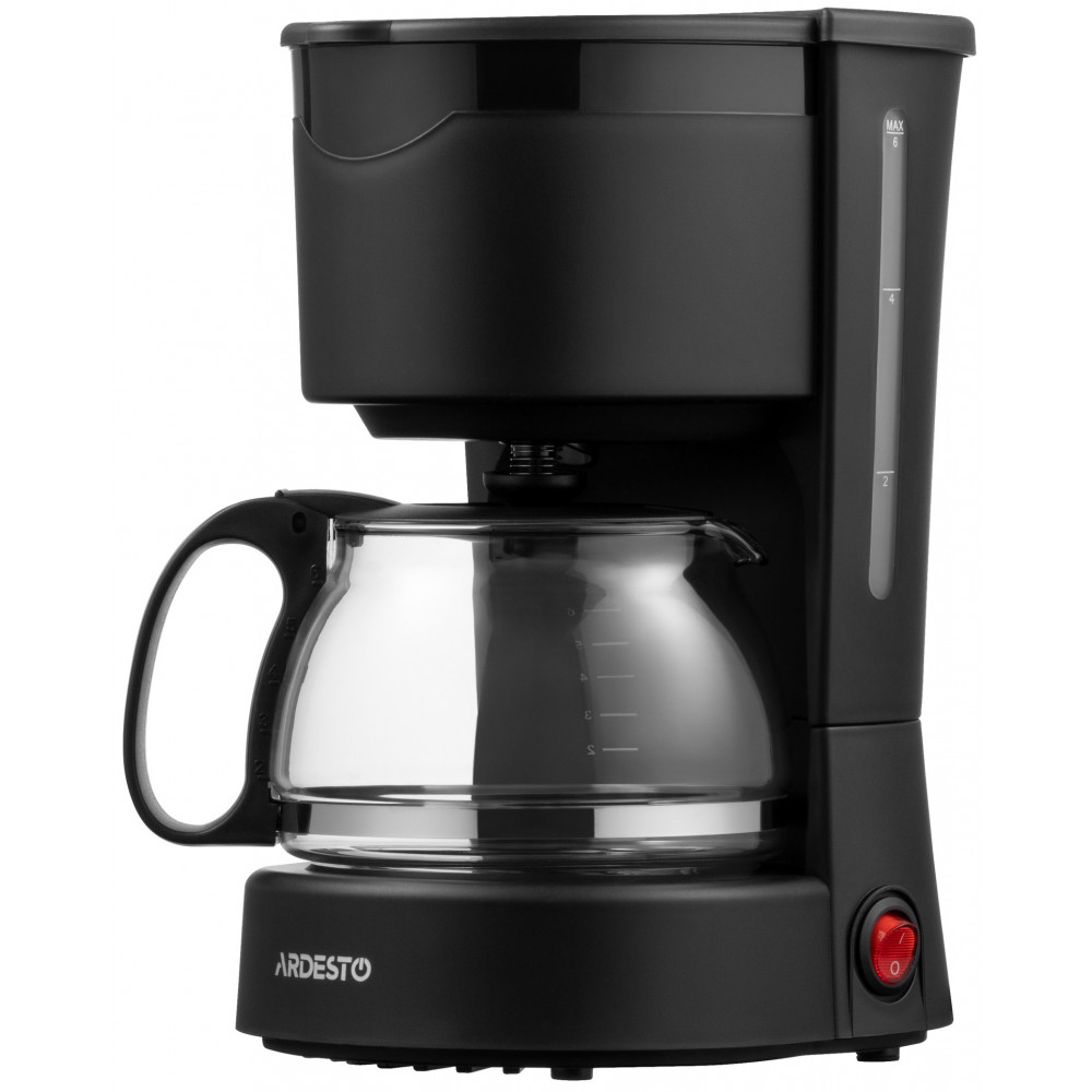 Кавоварка Ardesto крапельна 0.6л, мелена, сріблясто-чорний