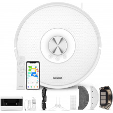 Робот-пилосос Sencor, 400Вт, h=9.8см, вологе прибирання, конт пил -0.45л, вода -0.24л, автон. робота до 120хв, вага-2,5кг, НЕРА, білий