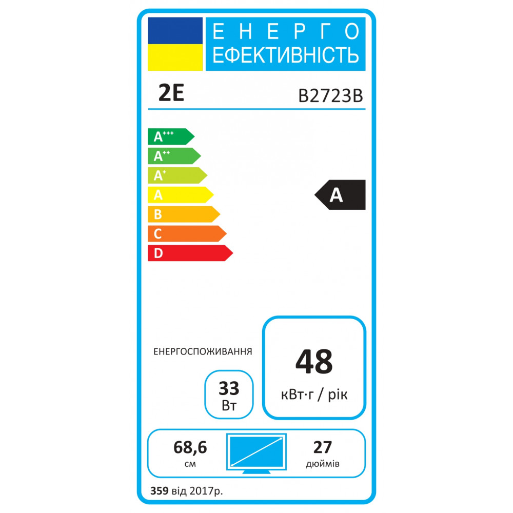 Монітор 2E 27