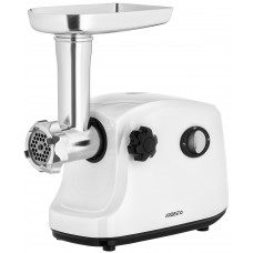 М'ясорубка Ardesto, 1600Вт, 1.6кг/хв, 3 решітки, насадка для ковбас, кеббе, пластик, білий М'ясорубка Ardesto, 1600Вт, 1.6кг/хв, 3 решітки, насадка для ковбас, кеббе, пластик, білий
