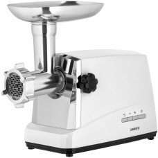 М'ясорубка Ardesto, 1750Вт, 2кг/хв, 3 решітки, насадка для ковбас, кеббе, 4 терки, пластик, біло-сріблястий М'ясорубка Ardesto, 1750Вт, 2кг/хв, 3 решітки, насадка для ковбас, кеббе, 4 терки, пластик, біло-сріблястий