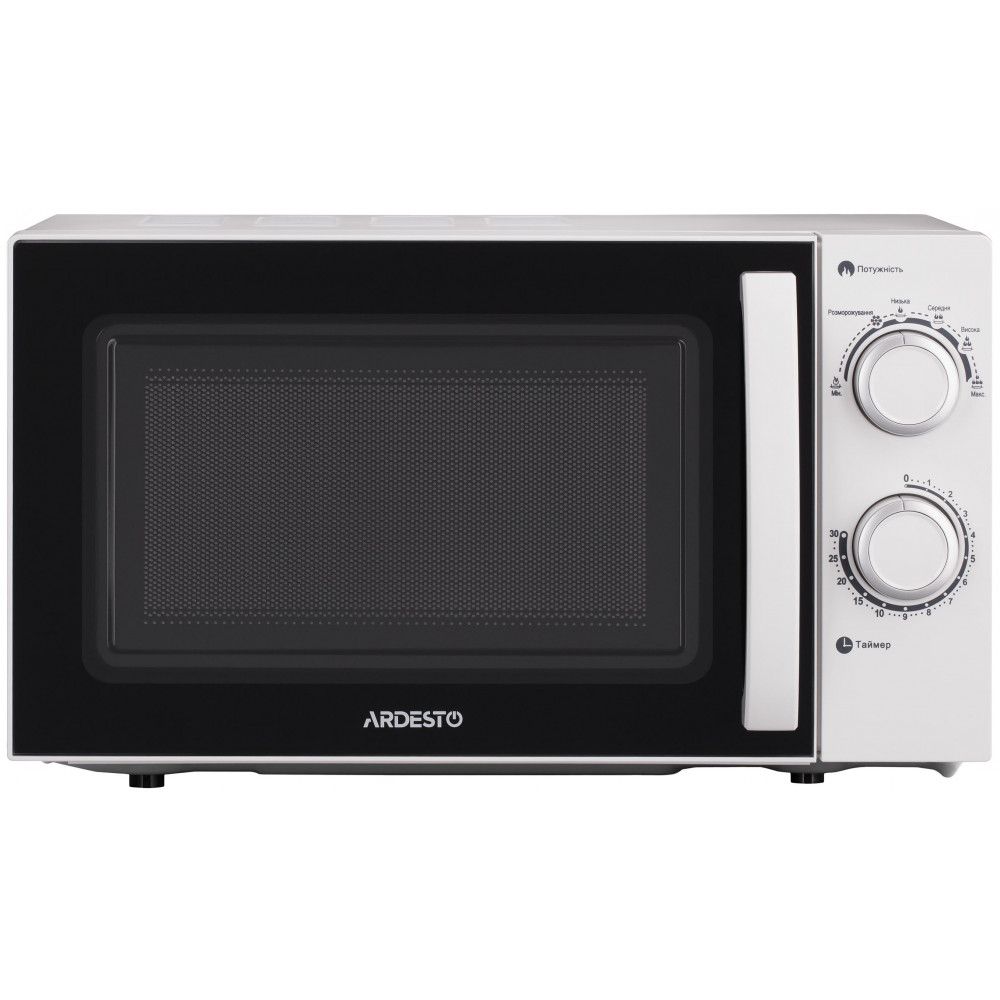 Мікрохвильова піч ARDESTO, 20л, мех.керув., 700Вт, відкр.ручкою, білий