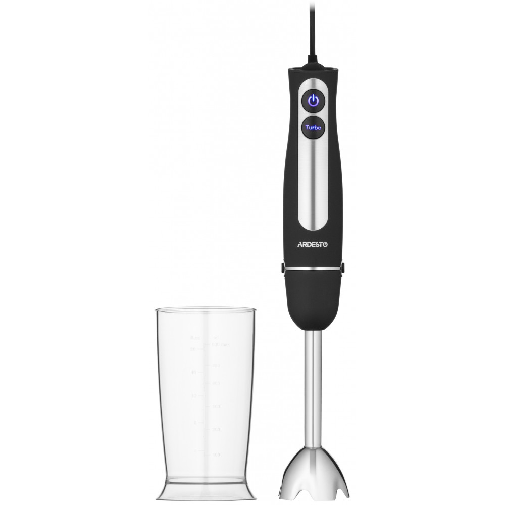 Блендер Ardesto заглибний 800Вт, чаша-600мл, чорно-сріблястий