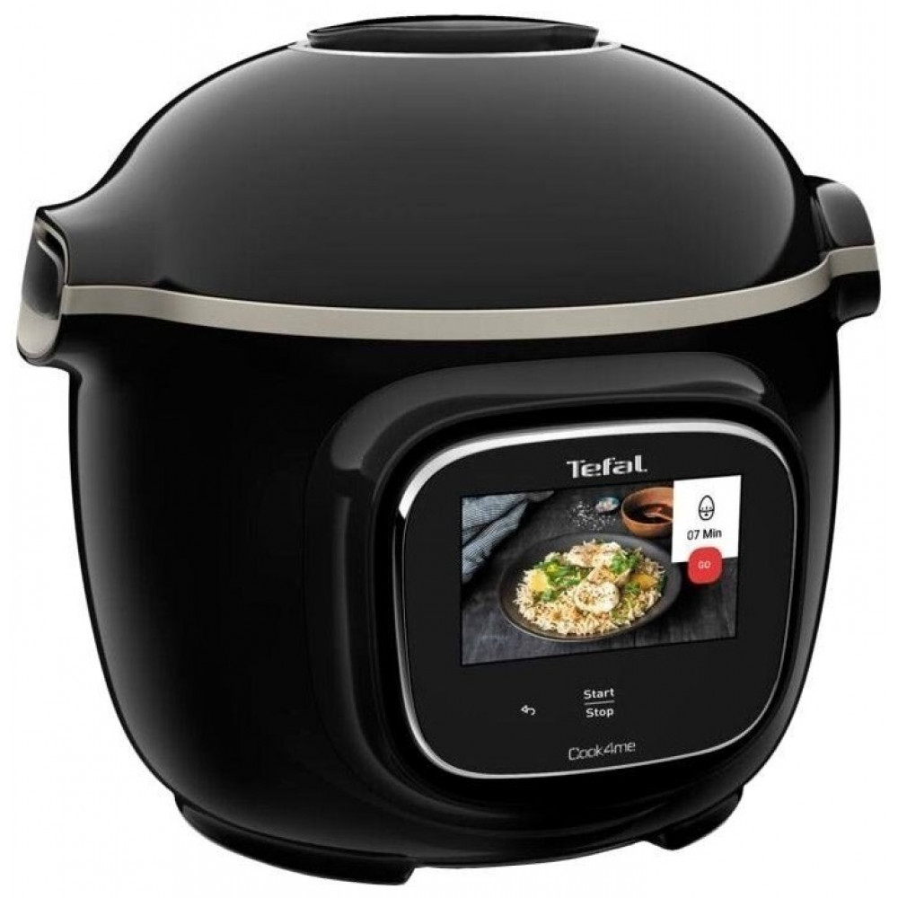 Мультиварка-скороварка Tefal Cook4me Touch, 1600Вт, чаша-6л, сенсорне керув., 13 програм, метал/пластик, чорний