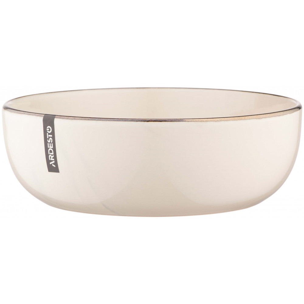 Тарілка супова Ardesto Marmo, 19см, кераміка, бежевий