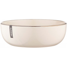Тарілка супова Ardesto Marmo, 19см, кераміка, бежевий