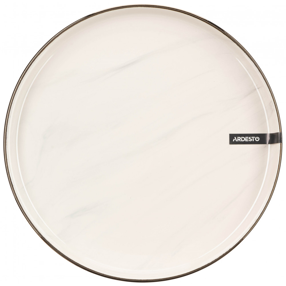 Тарілка обідня Ardesto Marmo, 27см, кераміка, бежевий
