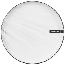 Тарілка десертна Ardesto Marmo, 19см, кераміка, білий