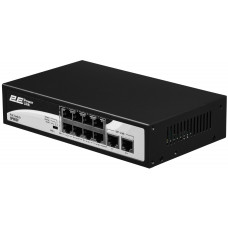 Комутатор 2E PowerLink SP802F 10xFE (8xPoE, 2xUplink), 96Вт, Некерований