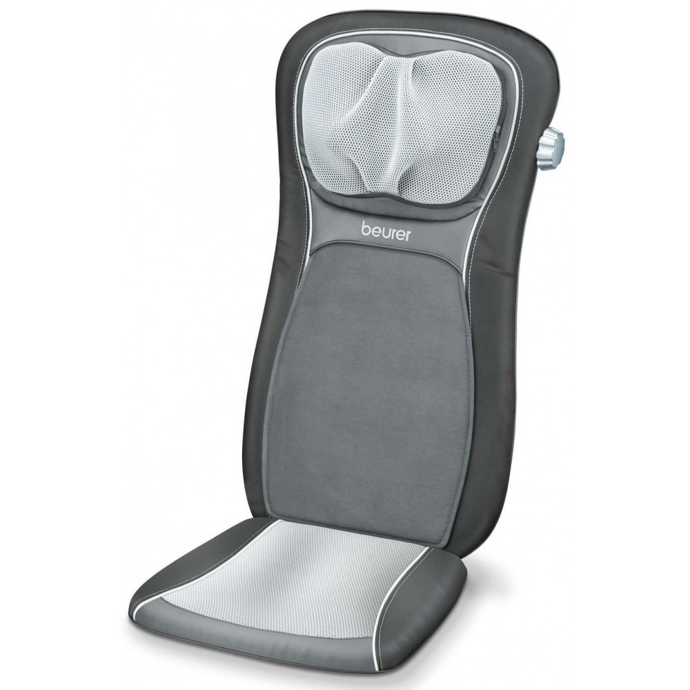 Масажер Beurer для тіла, від мережі, вага-5кг, накидка на сидіння, 3 зони масажу, 2 швидкості, сірий