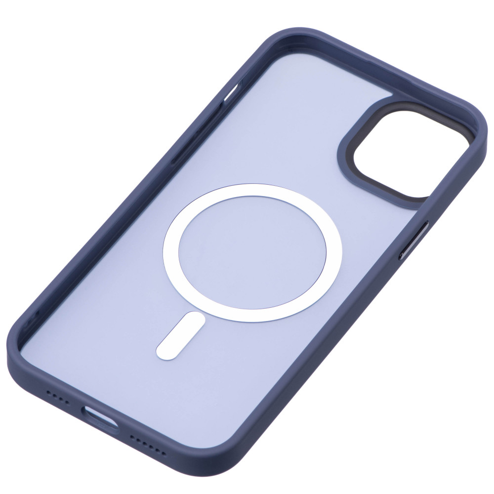 Чохол 2Е Basic для iPhone 15 Plus, Soft Touch MagSafe Cover, синій темний