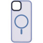 Чохол 2Е Basic для iPhone 15 Plus, Soft Touch MagSafe Cover, синій світлий